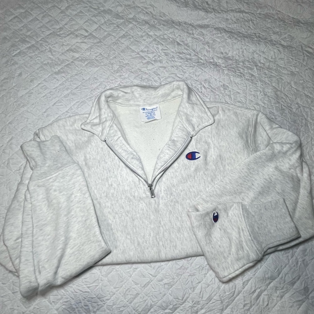Champion Quarter-Zip White Pullover - image 2